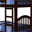 Pemberly Row Twin Over Twin Bunk Bed w/ Slatted Headboard & 14 Slats in Espresso