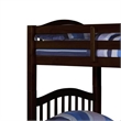 Pemberly Row Twin Over Twin Bunk Bed w/ Slatted Headboard & 14 Slats in Espresso