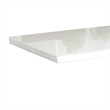 Pemberly Row 63 Inch White Lacquered Dining Table with Stainless Steel Base