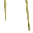 Pemberly Row Set of 2 Sherpa Dining Chairs with Hollow Back & Gold Legs in White
