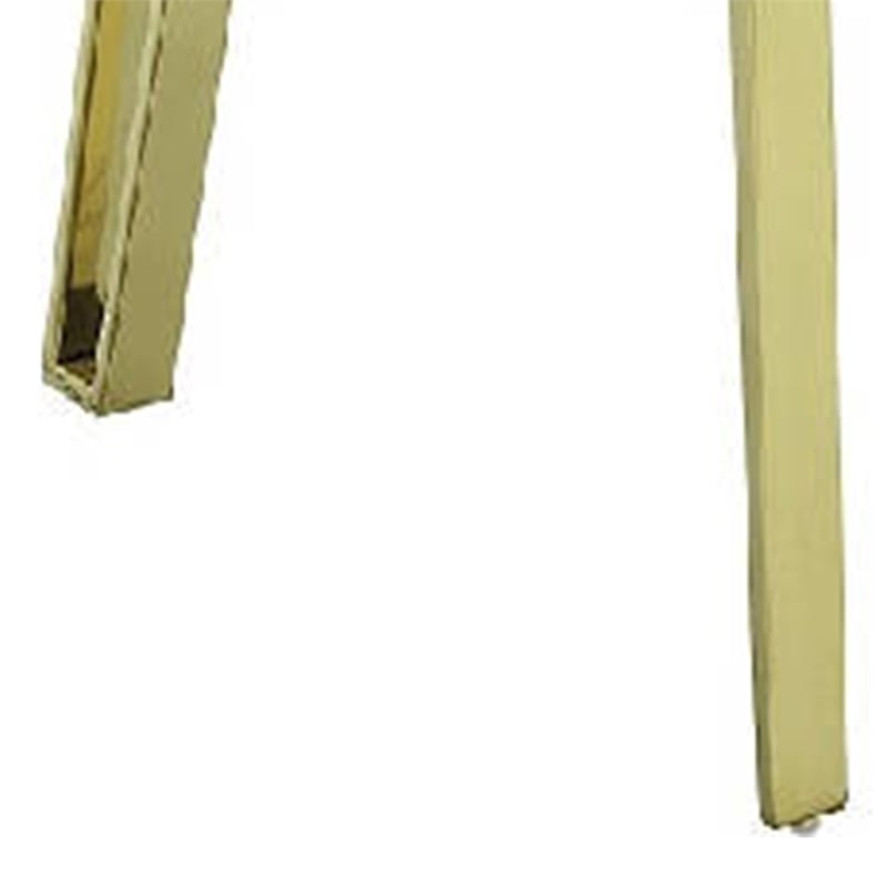 Pemberly Row Set of 2 Green Velvet Dining Chairs w/ Gold Steel Frame & Stitching