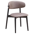 Pemberly Row Set of 2 Mid Century Dining Chairs with Turned Legs in Gray & Black