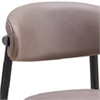 Pemberly Row Set of 2 Mid Century Dining Chairs with Turned Legs in Gray & Black