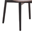 Pemberly Row Set of 2 Mid Century Dining Chairs with Turned Legs in Gray & Black