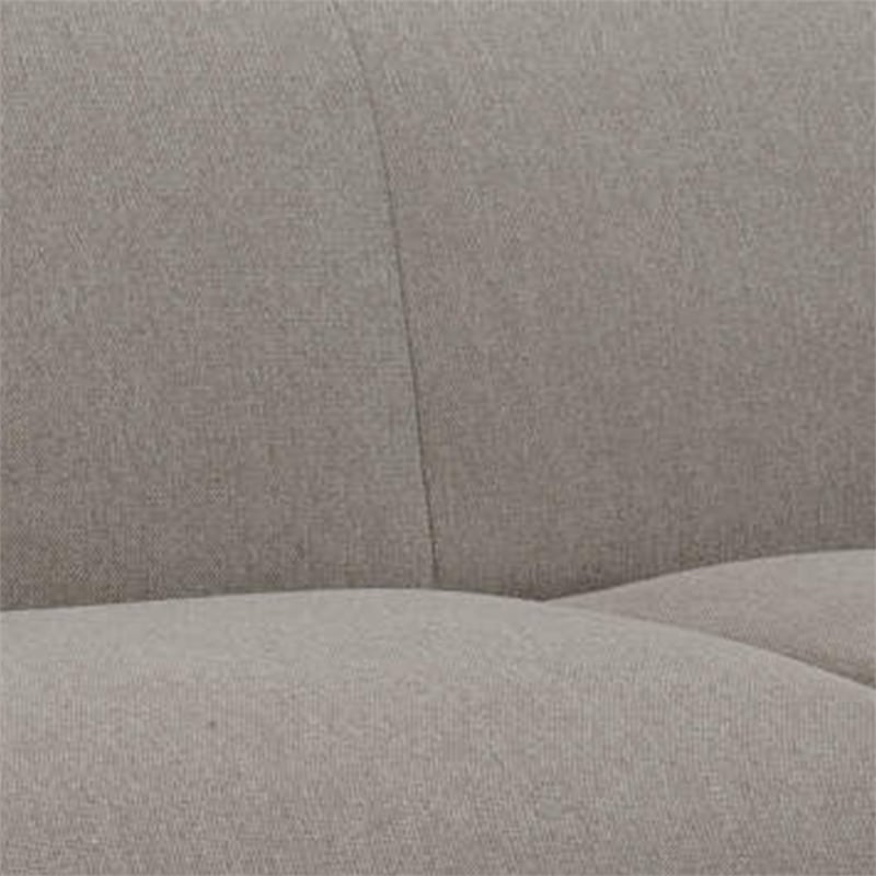 Pemberly Row 86 Inch Compact Sofa with Plush Brown Linen Upholstery