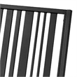 Pemberly Row Set of 2 Slatted Back Dining Chairs with Faux Leather Seat in Black