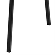 Pemberly Row Set of 2 Slatted Back Dining Chairs with Faux Leather Seat in Black