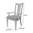Pemberly Row 2Pc Linen Dining Armchairs with Turned Legs in Light Gray & White