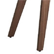 Pemberly Row 2Pc Curved Boucle Dining Chairs with Tapered Legs in White & Walnut