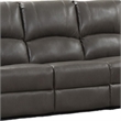 Pemberly Row Manual Reclining Sofa and Loveseat Set with Pillow Top Arms in Gray
