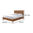 Pemberly Row Queen Bed with Panel Headboard & Boucle Upholstery in Walnut Brown