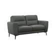 Pemberly Row 2 Pc Sofa and Loveseat Set with Tufted Cushions in Anthracite Gray