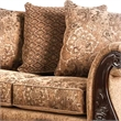 Pemberly Row 2 Pc Sofa & Loveseat Set with Chenille Fabric & 8 Pillows in Tan