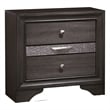 Pemberly Row 4Pc Queen Bedroom Set w/ Storage Drawers & Silver Accents in Brown