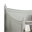 Pemberly Row Twin Daybed with 4 Poster Design and Turned Finials in Light Gray