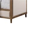 Pemberly Row Twin Daybed with Nailhead Trim and Beige Linen Panels in Light Oak