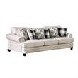 Pemberly Row 2 Pc Sofa & Loveseat Set with 9 Accent Pillows in Ivory Faux Linen