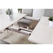 Pemberly Row Acacia Wood Dining Table with Tapered Legs and 18