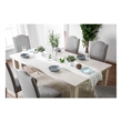 Pemberly Row Acacia Wood Dining Table with Tapered Legs and 18
