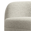Pemberly Row 2 Pc Sofa and Loveseat Set in White Boucle with Curved Kidney Shape