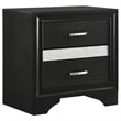 Pemberly Row 4 Pc Full Bedroom Set with Storage Footboard & LED Accents in Black