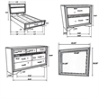 Pemberly Row 4Pc Twin Bedroom Set with Storage Footboard & Rhinestone Pulls