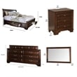 Pemberly Row 4Pc King Bedroom Set with Sleigh Headboard & USB Nightstand