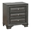 Pemberly Row 4Pc Queen Bedroom Set w/ Sleigh Headboard & USB Nightstand in Gray