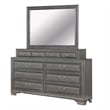 Pemberly Row 4Pc Queen Bedroom Set w/ Sleigh Headboard & USB Nightstand in Gray