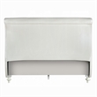 Pemberly Row Twin Sleigh Bed w/ Crystal Button Tufting & Floral Bun Feet - Ivory