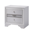 Pemberly Row 4 Pc King Bedroom Set with Panel Design and Silver Accents in White