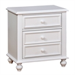Pemberly Row 3 Piece Full Kids Bedroom Set with Tufted Curved Headboard in White