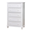 Pemberly Row 3 Piece Full Kids Bedroom Set with Tufted Curved Headboard in White