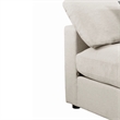 Pemberly Row Upholstered Armless Chair with Loose Cushion Seat & Small Feet