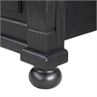 Pemberly Row King Bed with Tall Headboard & Farmhouse Legs in Black & Oak Brown