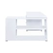 Pemberly Row L Shaped Office Desk with File Cabinet & Reversible Return in White