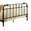 Pemberly Row Metal Full Bed with Curved Headboard & 7 Spindles in Black & Gold