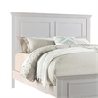 Pemberly Row Eastern King Bed with Mission Style Frame and Accent Lines in White