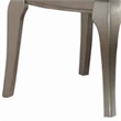 Pemberly Row Set of 2 Rubberwood Dining Chairs with Tufted Back in Gray & Silver