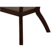 Pemberly Row Style Dining Table with Open Shelf & Tapered Legs in Espresso