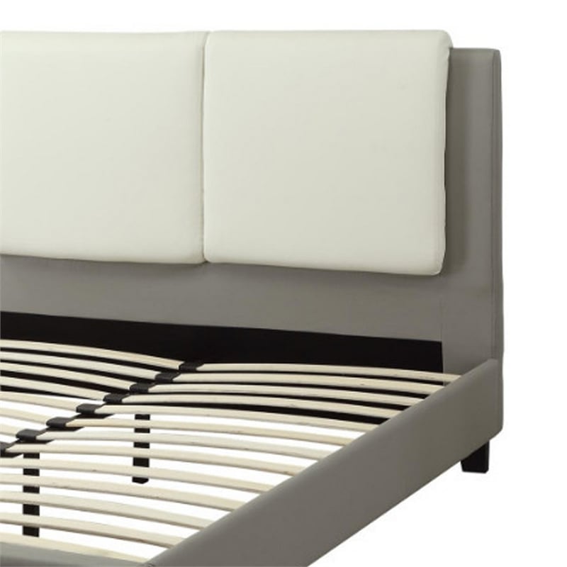 Pemberly Row 5Pc Queen Bedroom Set with Tufted Headboard & Gold Accents in Brown