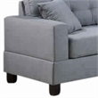 Pemberly Row 2 Pc Sofa and Loveseat Set with Accent Tufting and Pillows in Gray