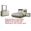 Pemberly Row 4 Pc Queen Bedroom Set with Bookcase Headboard in Oak Gray & Brown