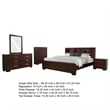 Pemberly Row 5 Piece Queen Bedroom Set with LED Bookcase Headboard in Dark Brown