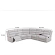 Pemberly Row 3 Pc L Shape Manual Reclining Sectional with Cup Holders in White