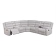 Pemberly Row 3 Pc L Shape Manual Reclining Sectional with Cup Holders in White
