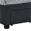 Pemberly Row Fabric Upholstered Queen Bed with Bottom Storage Drawers in Black