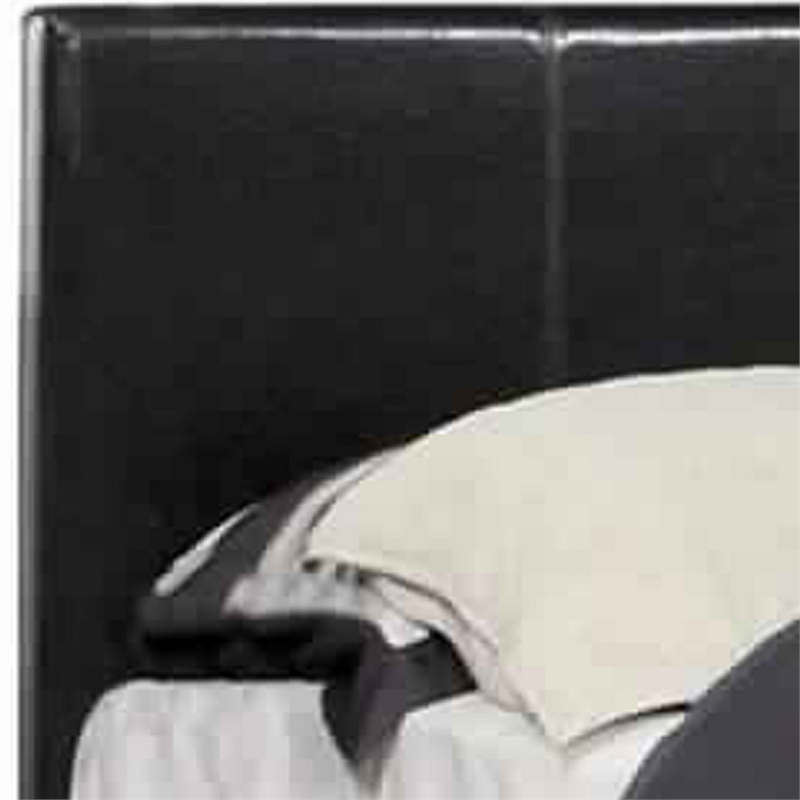 Pemberly Row Platform California King Bed with Tapered Feet in Brown Leatherette