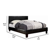 Pemberly Row Platform California King Bed with Tapered Feet in Brown Leatherette