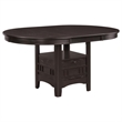 Pemberly Row 5 Piece Dining Set with 42 Inch Round Extendable Table in Espresso